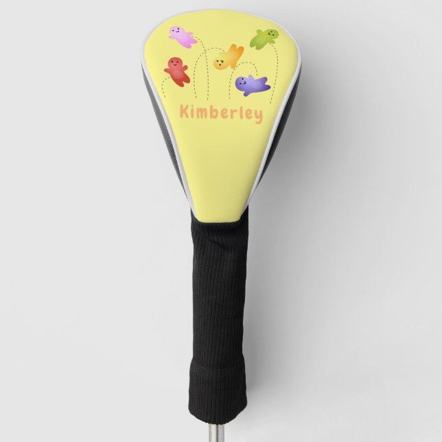 Cute jelly babies candy sweets cartoon golf head cover (Front)