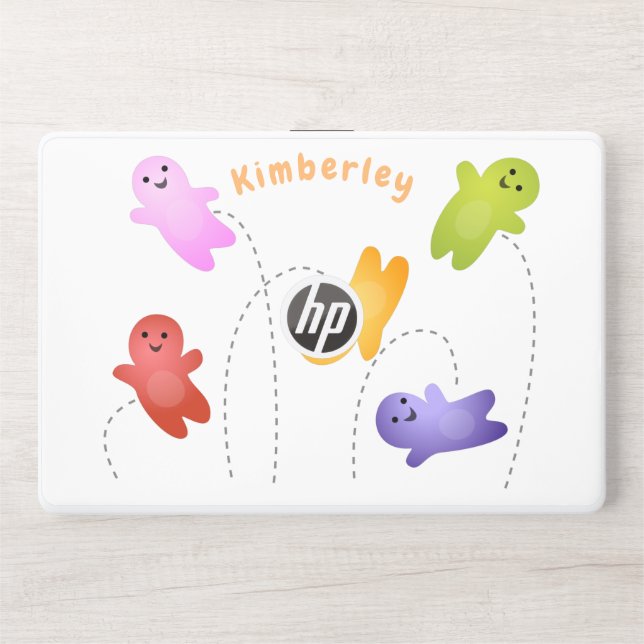Cute jelly babies candy sweets cartoon HP laptop skin (Front)