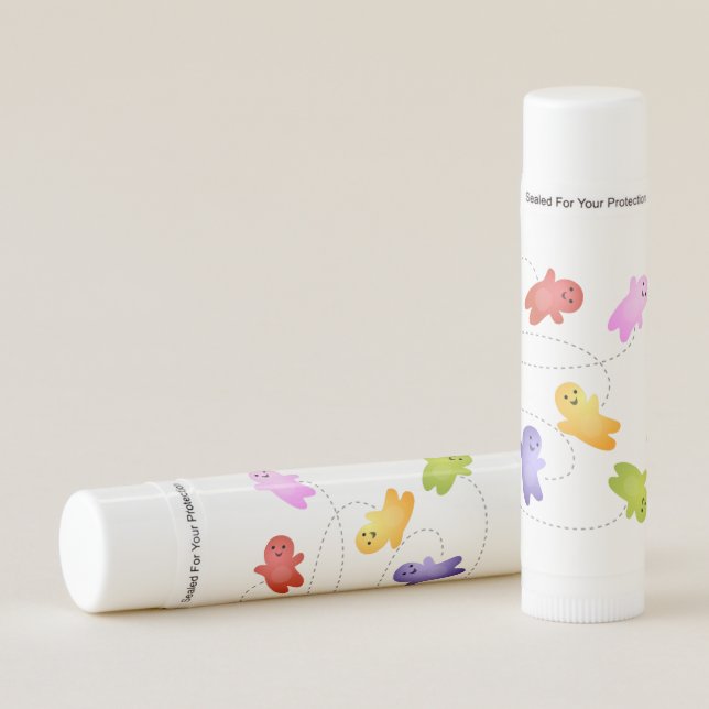 Cute jelly babies candy sweets cartoon lip balm (Front)