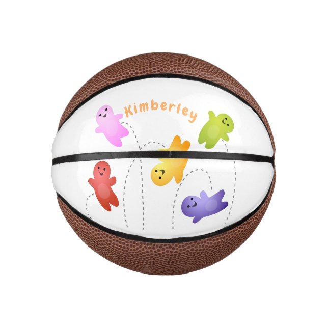 Cute jelly babies candy sweets cartoon mini basketball (Front)