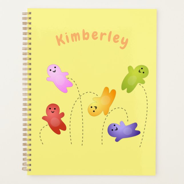 Cute jelly babies candy sweets cartoon planner (Front)