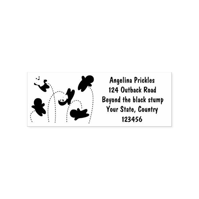 Cute jelly babies candy sweets cartoon rubber stamp (Imprint)