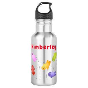 Cute jelly babies candy sweets cartoon stainless steel water bottle