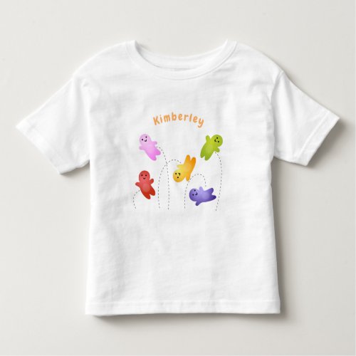 Cute jelly babies candy sweets cartoon toddler t_shirt