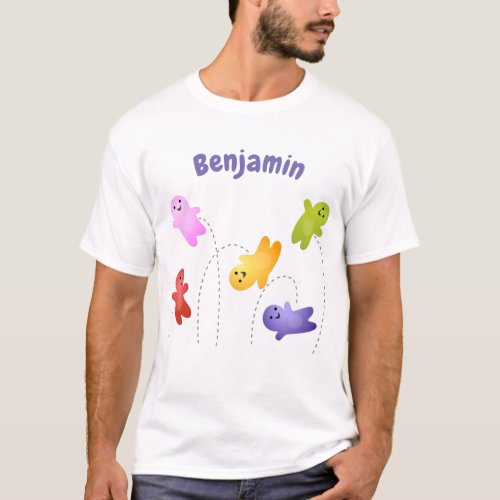 Cute jelly babies sweets candy cartoon T_Shirt