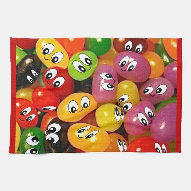 Cute Jelly Bean Kitchen Towel (Horizontal)