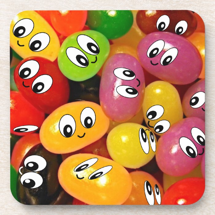 Cute Jelly Bean Smileys Coaster