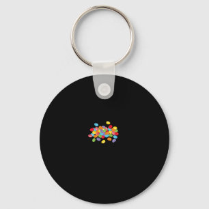 Cute Jelly Beans Candy Lover Easter Foodie Gift Id Keychain
