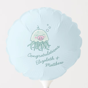 Cute Jellyfish Baby Shower Kawaii Pink Girl Balloon