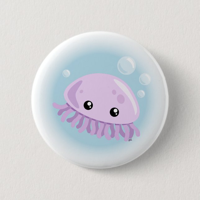 Cute Jellyfish Button (Front)