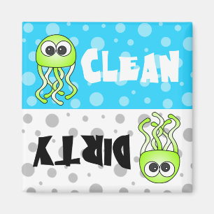 Cute Jellyfish Clean / Dirty Dishwasher Magnet