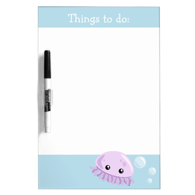 Cute Jellyfish Dry Erase Board (Front)