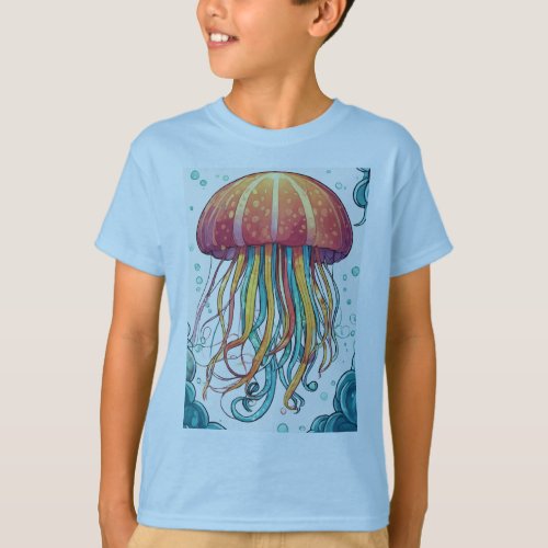 Cute Jellyfish Kids T_Shirt T_Shirt