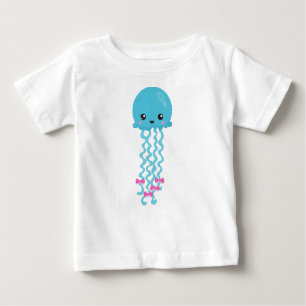 Cute Jellyfish, Little Jellyfish, Blue Jellyfish Baby T-Shirt