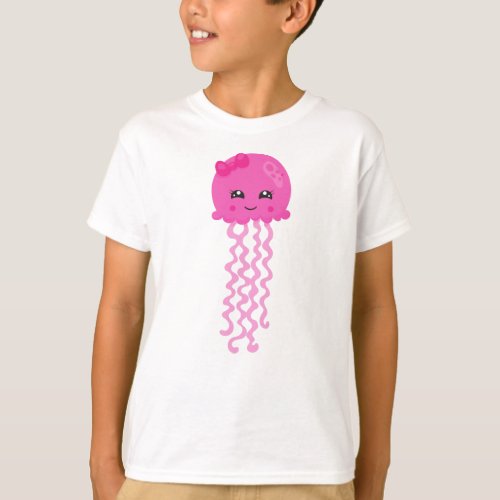 Cute Jellyfish Little Jellyfish Pink Jellyfish T_Shirt