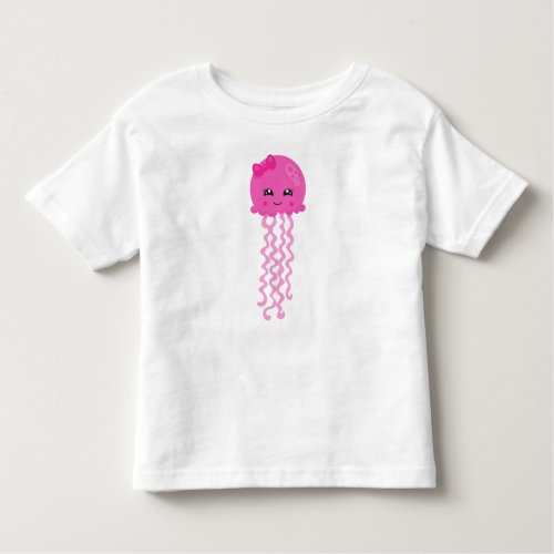 Cute Jellyfish Little Jellyfish Pink Jellyfish Toddler T_shirt