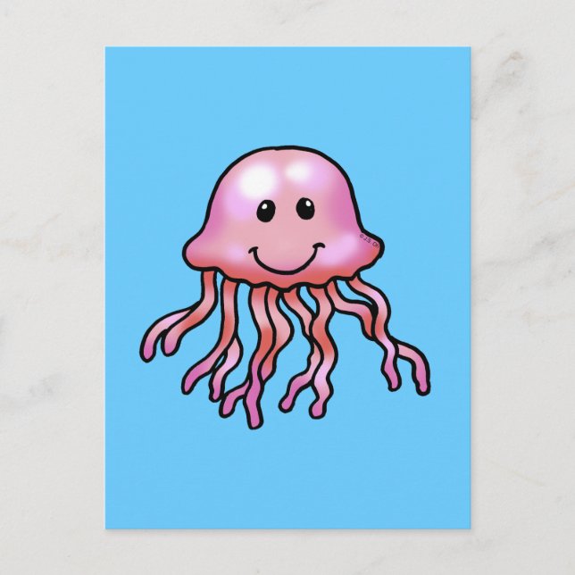 Cute jellyfish postcard (Front)