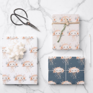 Cute Jellyfish Wrapping Paper Sheets