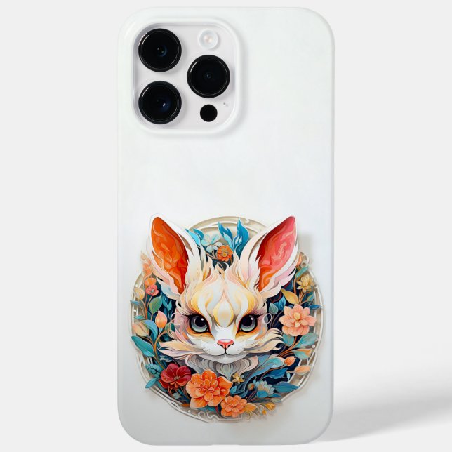 Cute Jerboa with flowers Paper Cutout Case-Mate iPhone Case (Back)