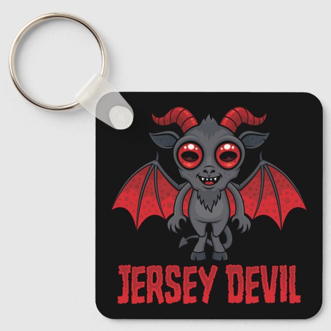 Cute Jersey Devil of the Pine Barrens Keychain (Front)