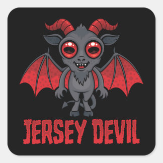 Cute Jersey Devil of the Pine Barrens Square Sticker
