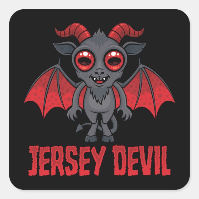 Cute Jersey Devil of the Pine Barrens Square Sticker (Front)