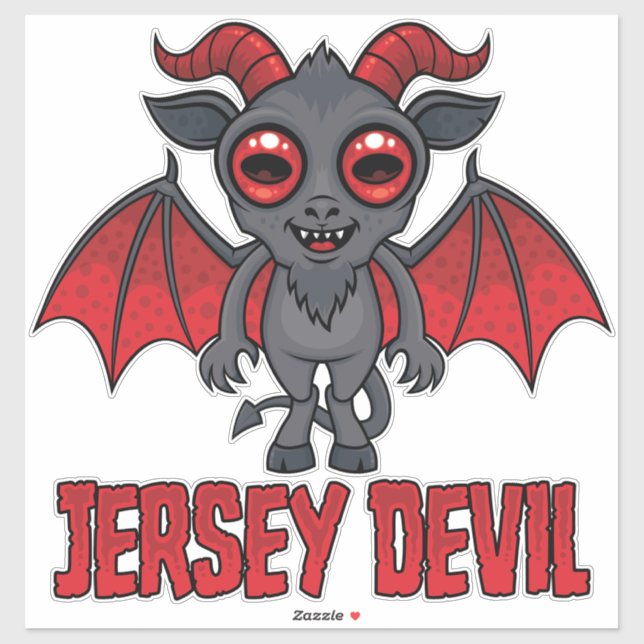Cute Jersey Devil of the Pine Barrens Sticker (Sheet)