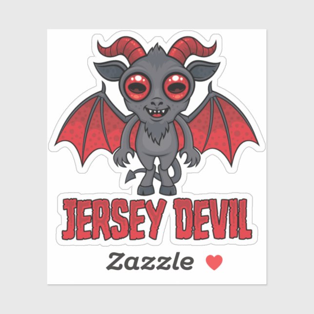 Cute Jersey Devil of the Pine Barrens Sticker (Sheet)