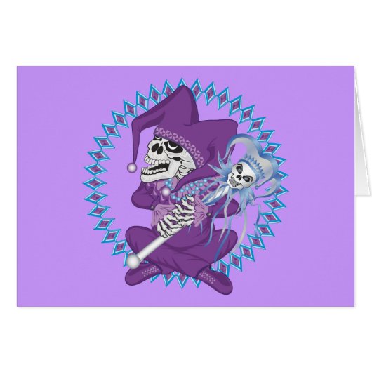 Cute Jester Skull Cards (Front Horizontal)