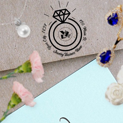 Cute Jewelry Brand Professional Logo Company Name  Rubber Stamp