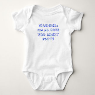Cute Jewish baby gift - "So Cute/Plotz Baby Bodysuit