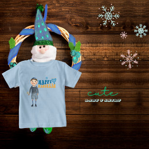 Cute Jewish Boy Happy Hanukkah Baby T-Shirt