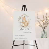 Cute Joey Mama Kangaroo Floral Baby Shower Welcome