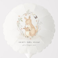 Cute Joey Mama Kangaroo Floral Wreath Baby Shower