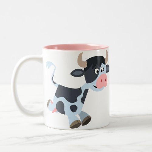 Cute Jogging Cartoon Cow Mug