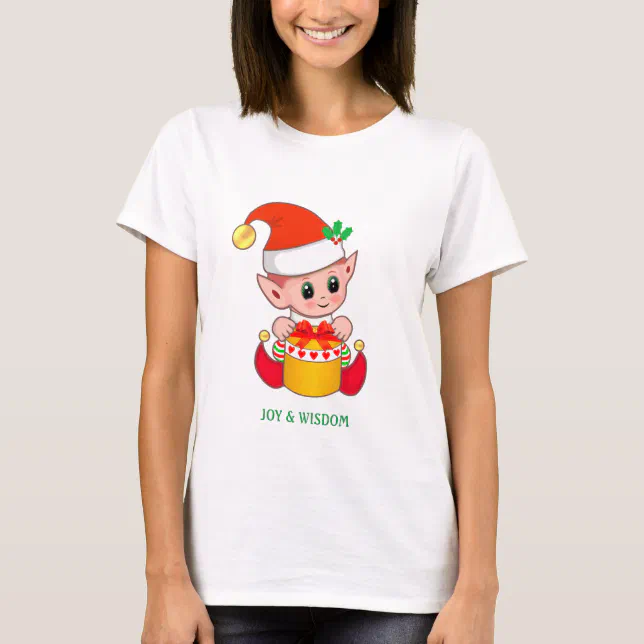 Cute Jolly Christmas Elf T Shirt | Zazzlecom | Elf T Shirt, T Shirts