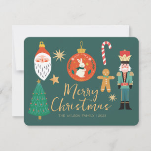Cute Jolly Christmas Things Holiday Card