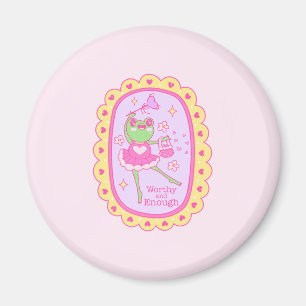 Cute Jolly Frog - Worthy and Enough Magnet