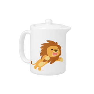 Cute Joyful Cartoon Lion Teapot