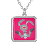 Cute Joyful Cartoon Rabbit Necklace (Front)