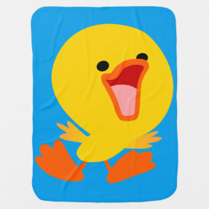 Cute Joyous Cartoon Duckling Baby Blanket
