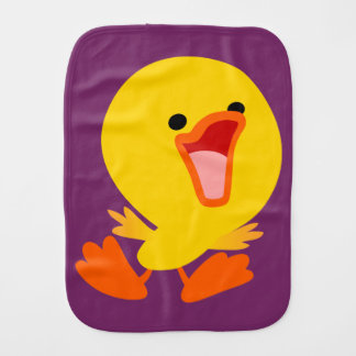 Cute Joyous Cartoon Duckling Burp Cloth
