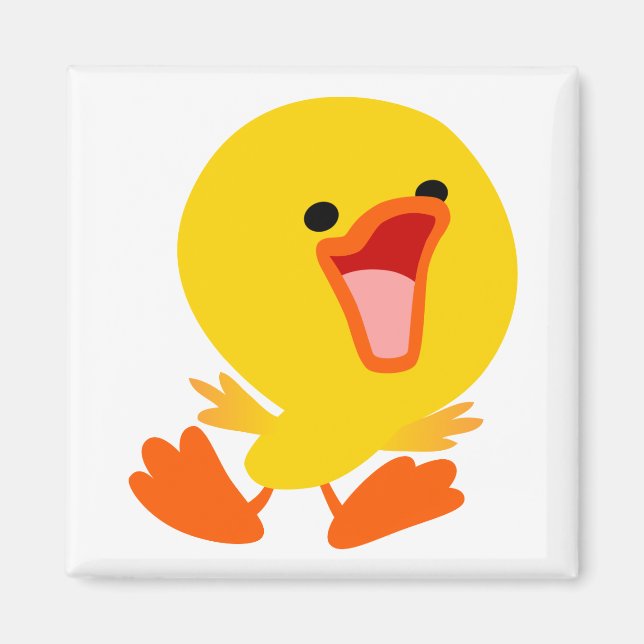 Cute Joyous Cartoon Duckling Magnet (Front)