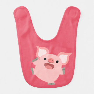 Cute Joyous Cartoon Pig Baby Bib