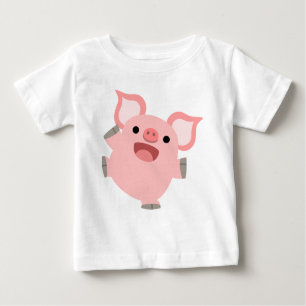 Cute Joyous Cartoon Pig Baby T-Shirt