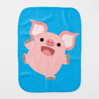 Cute Joyous Cartoon Pig Burp Cloth