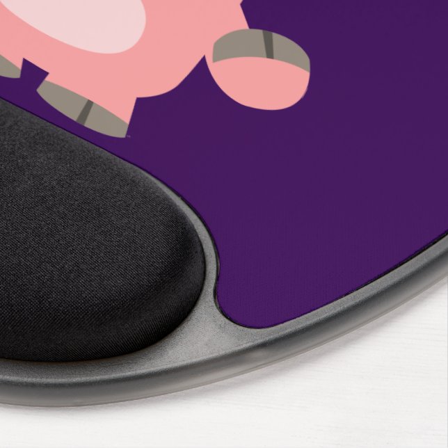 Cute Juggling Cartoon Pig Gel Mousepad (Right Side)