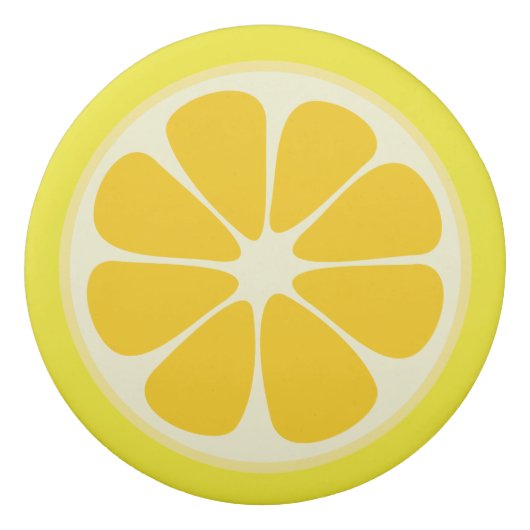 Cute Juicy Citrus Lemon Tropical Fruit Slice Eraser (Back)