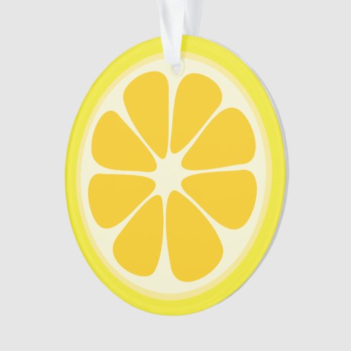 Cute Juicy Citrus Lemon Tropical Fruit Slice Ornament | Zazzle
