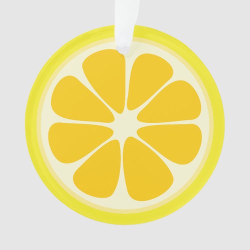 Cute Juicy Citrus Lemon Tropical Fruit Slice Ornament